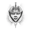 osiris the black god protecting the earth  tattoo design idea
