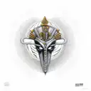 osiris the black god protecting the earth  tattoo design idea