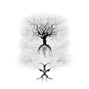 tree of life with death tattoo design idea