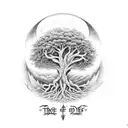 tree of life with death tattoo design idea
