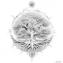 tree of life with death tattoo design idea