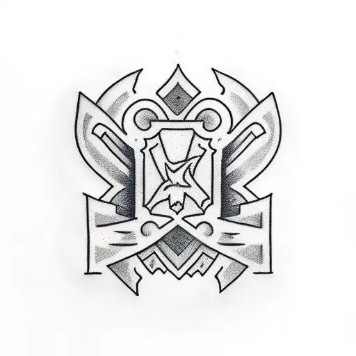 Bold Christian criss with semi colon next to it. Add in traditional style and other elements to make it match trad style tattoo design idea