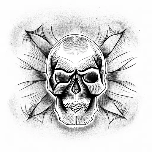 Skull tattoo design idea