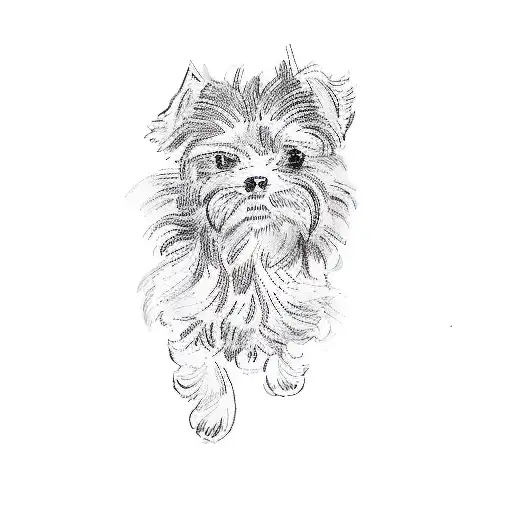 a yorkshire terrier tattoo design idea
