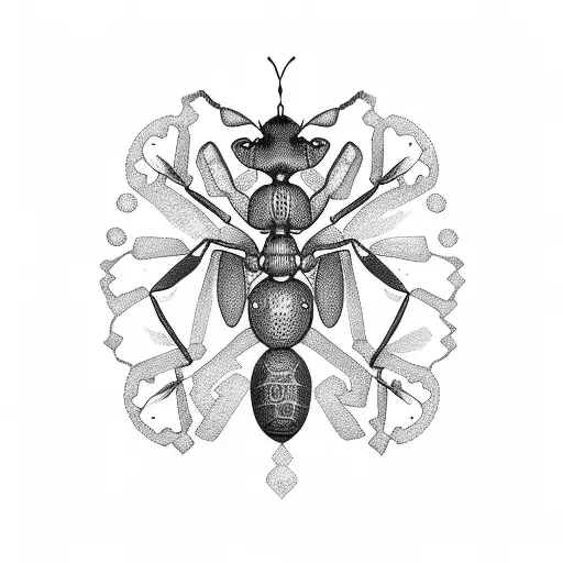 ant tattoo design idea