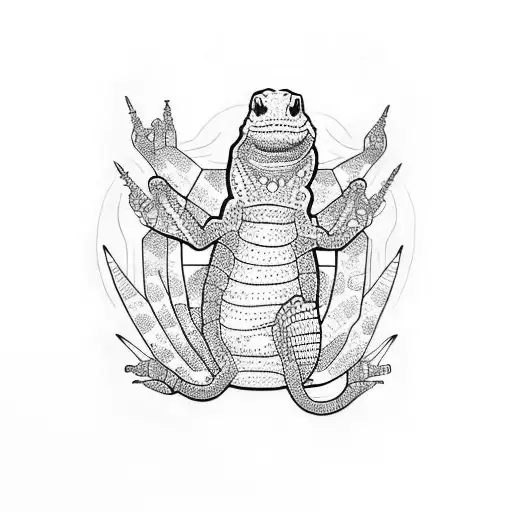 lagartija tattoo design idea