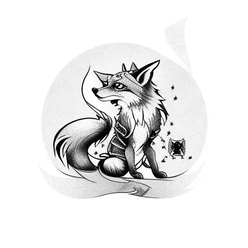 Fox Tattoo Stickers for Sale | Redbubble