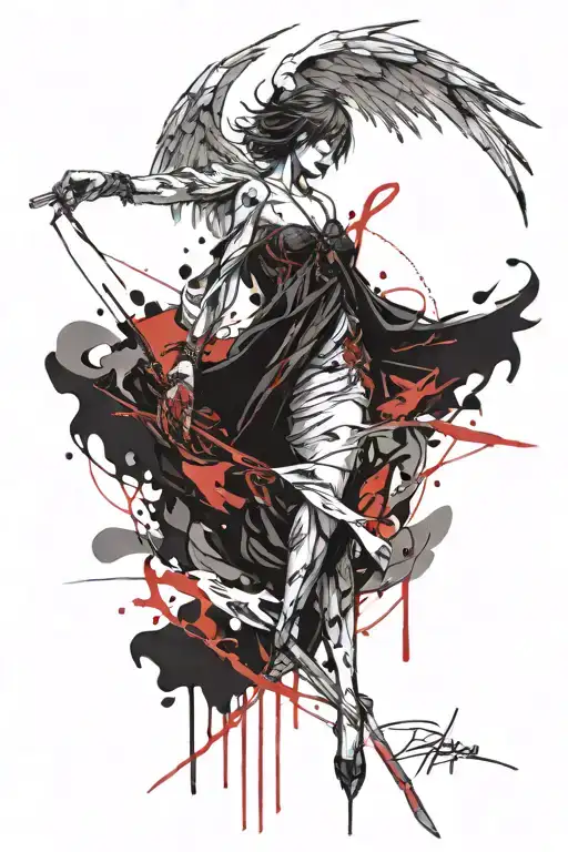 Angel of Death tattoo design idea