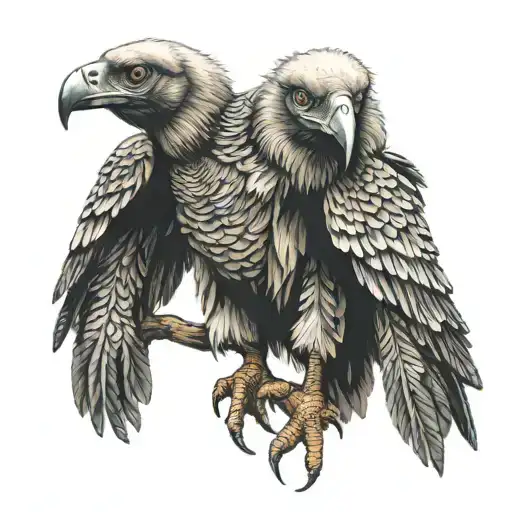 cute small vulture tattoo design idea