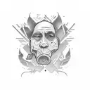 my father died and i feel my half died tattoo design idea