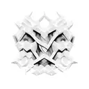 tribal digital 3d tattoo design idea