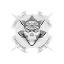 tribal digital 3d tattoo design idea