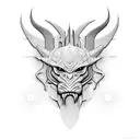 tribal techno 3d tattoo design idea