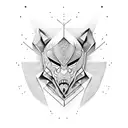 tribal techno 3d tattoo design idea