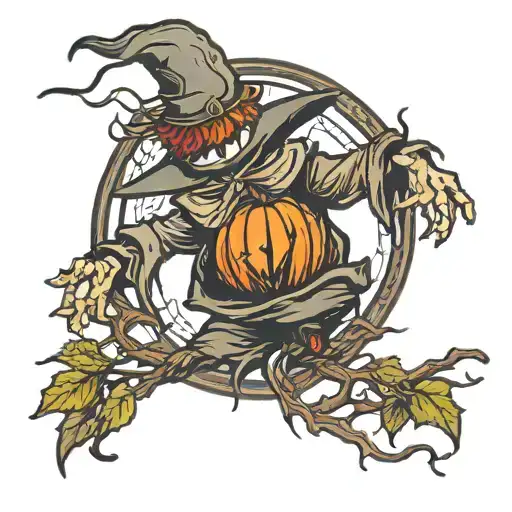 G59 logo scarecrow cherry  tattoo design idea