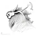 Gallic Rooster Lion Unicorn Bull Tapir, Arabian Oryx tattoo design idea