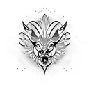 Gallic Rooster Lion Unicorn Bull Tapir, Arabian Oryx tattoo design idea