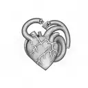 heart ekg tattoo design idea