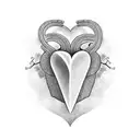 heart ekg tattoo design idea