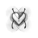 heart ekg tattoo design idea