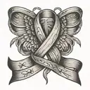 symbol shows your a sexual abuse survivor ribbon tattoo design idea