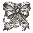 symbol shows your a sexual abuse survivor ribbon tattoo design idea