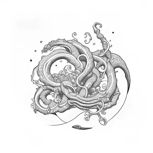 Day of tentacle tattoo design idea