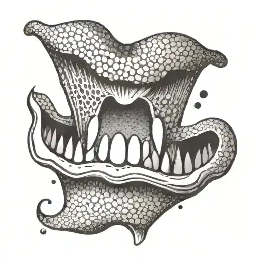 tooth tattoo design idea