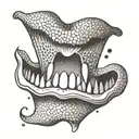 tooth tattoo design idea