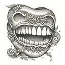 tooth tattoo design idea