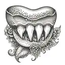 tooth tattoo design idea
