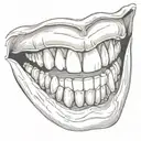 vampire teeth tattoo design idea