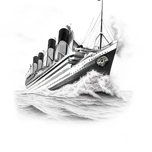 sinking of the Titanic  tattoo design idea
