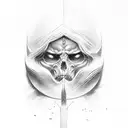realistic stormlight skeeve tattoo design idea
