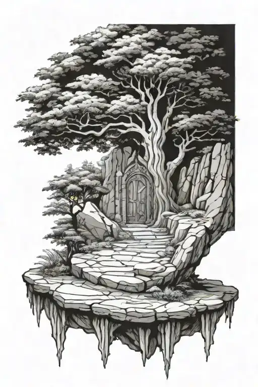 narnia stone table tattoo design idea