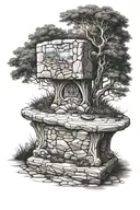 narnia stone table tattoo design idea