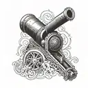 cannon tattoo design idea