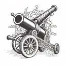 cannon tattoo design idea