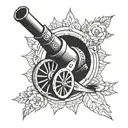 cannon tattoo design idea