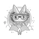 marceline from adventure time using sharp sunglasses and doing a hang loose tattoo design idea