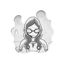 marceline from adventure time using sharp sunglasses and doing a hang loose tattoo design idea