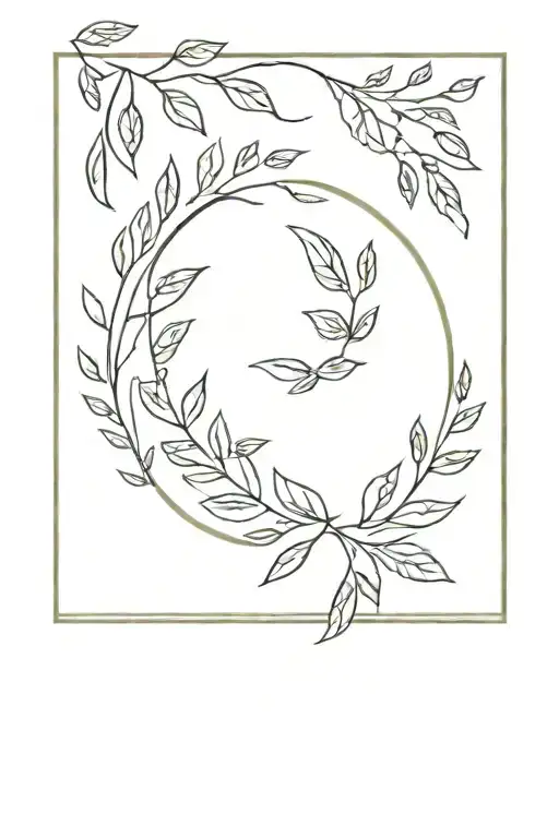Laurel wreath tattoo design idea