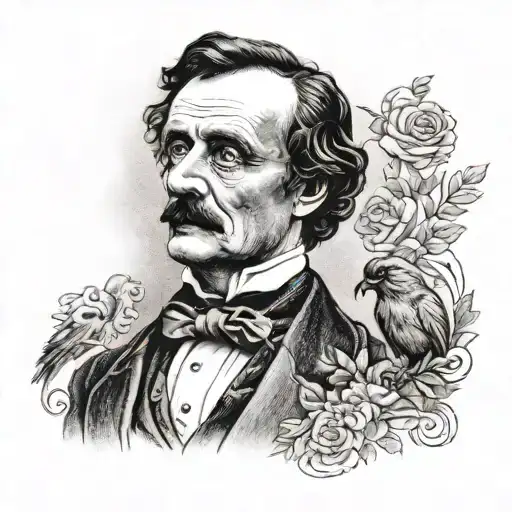 edgar allen poe tattoo design idea