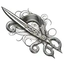 scissors tattoo design idea