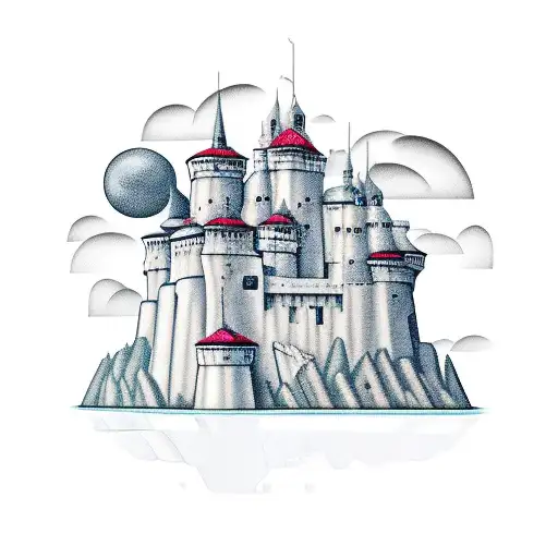 Fortress area tattoo design idea