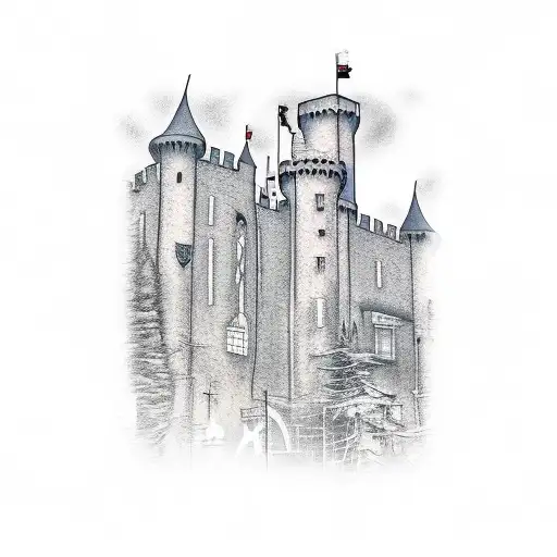 Castle streets tattoo design idea