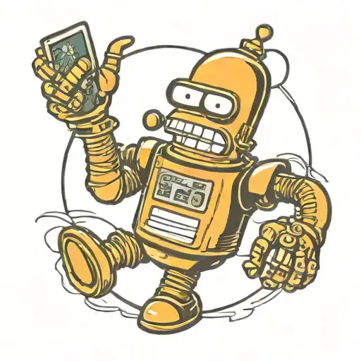 futurama bender tattoo design idea