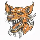 hell hound tattoo design idea