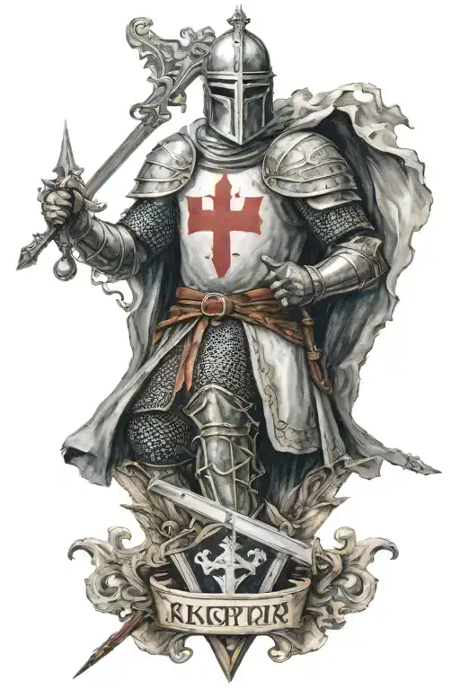 knights templar knight tattoo design idea