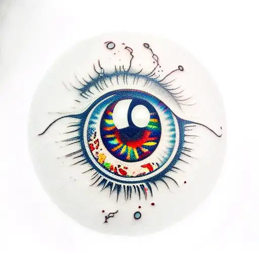 scary eyeball tattoo design idea
